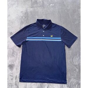 Masters Tech Polo Shirt Mens Blue Golf Performance Polyester Size M‎